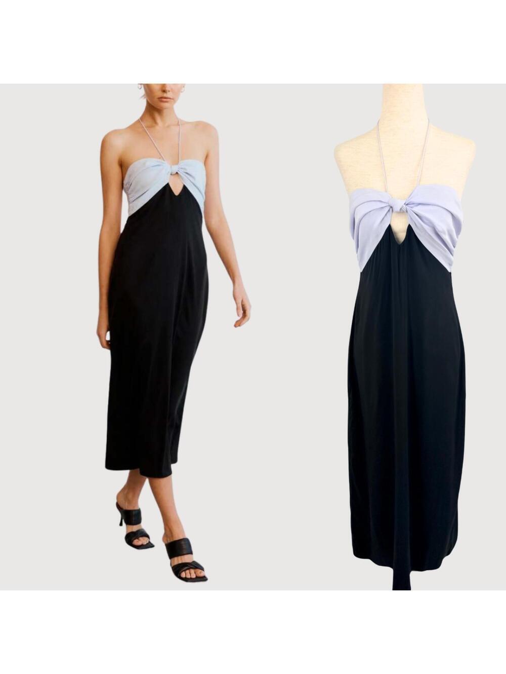 Third Form Lets Split Colorblock Slip Dress Size 6